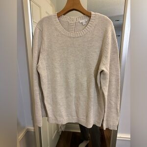 J.Jill button back heathered knit sweater